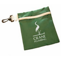 Custom Nylon Golf Tee Bag / Zipper Closure & Plastic Clip (7"x6")